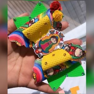 Moño inspirado en la virgencita 💕🎀🎀🎀